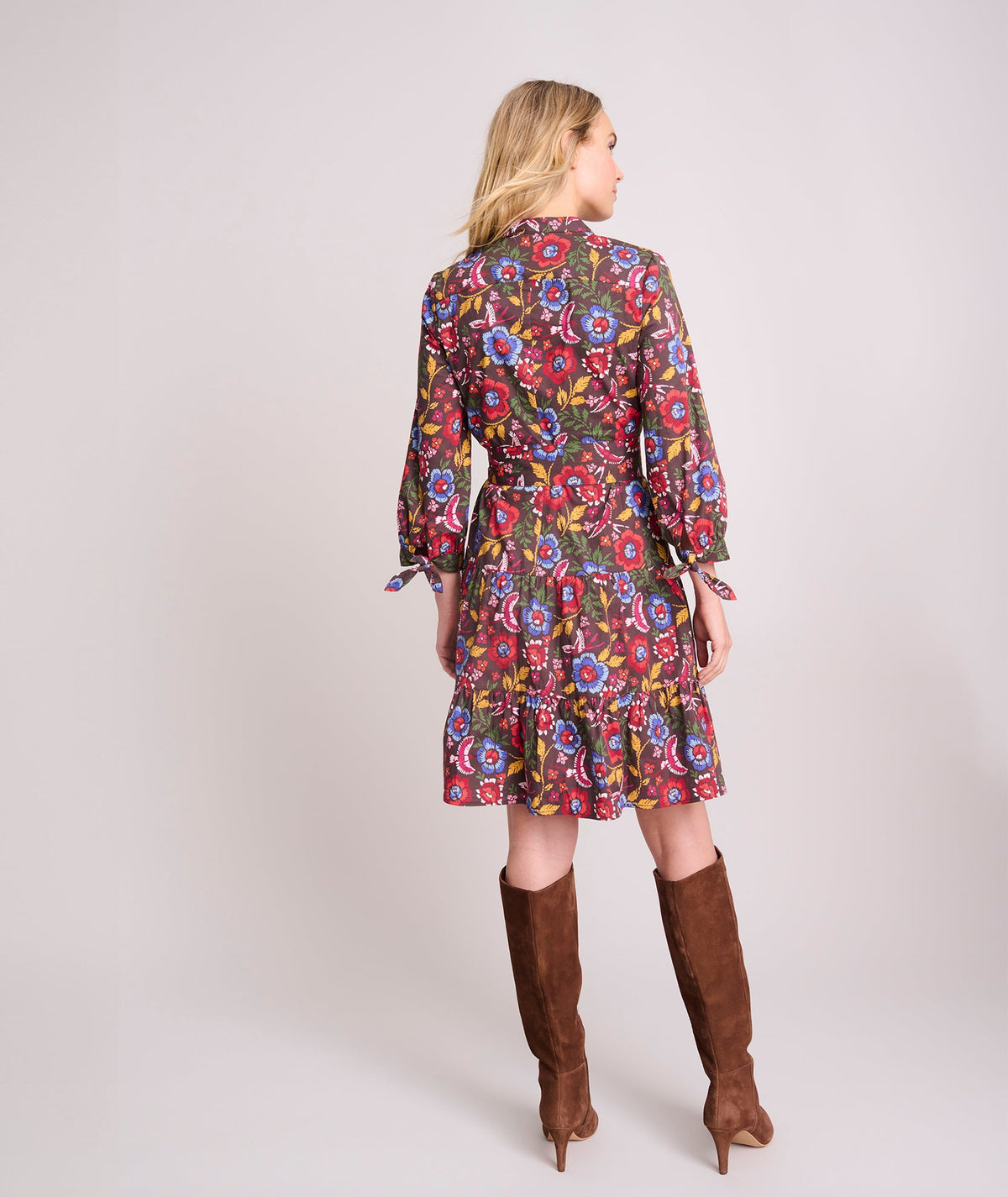 Stretch Cotton Tapestry Print Alana Dress