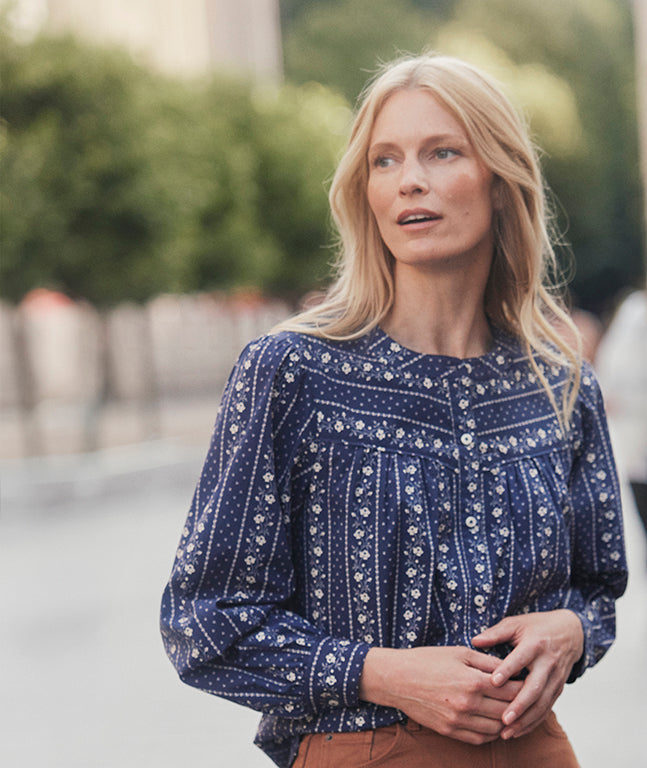 Stretch Cotton Bandana Print Cerie Shirt