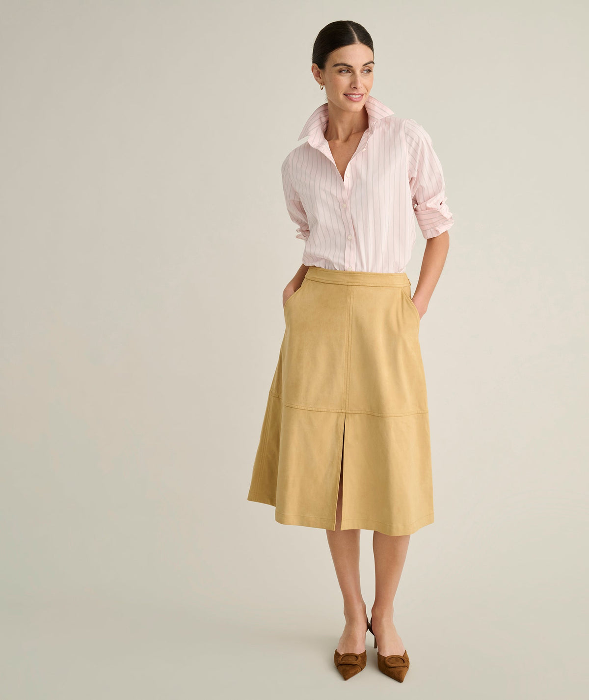Faux Suede Amelia Skirt