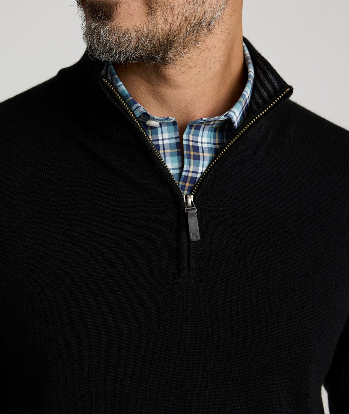Merino Wool Quarter-Zip Sweater