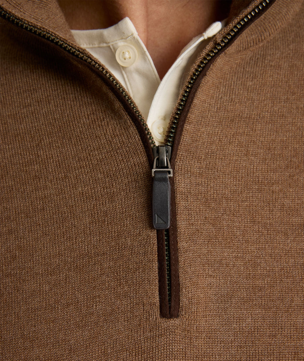 Merino Wool Quarter-Zip Sweater