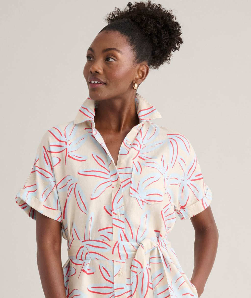 Linen Blend Betty Dress