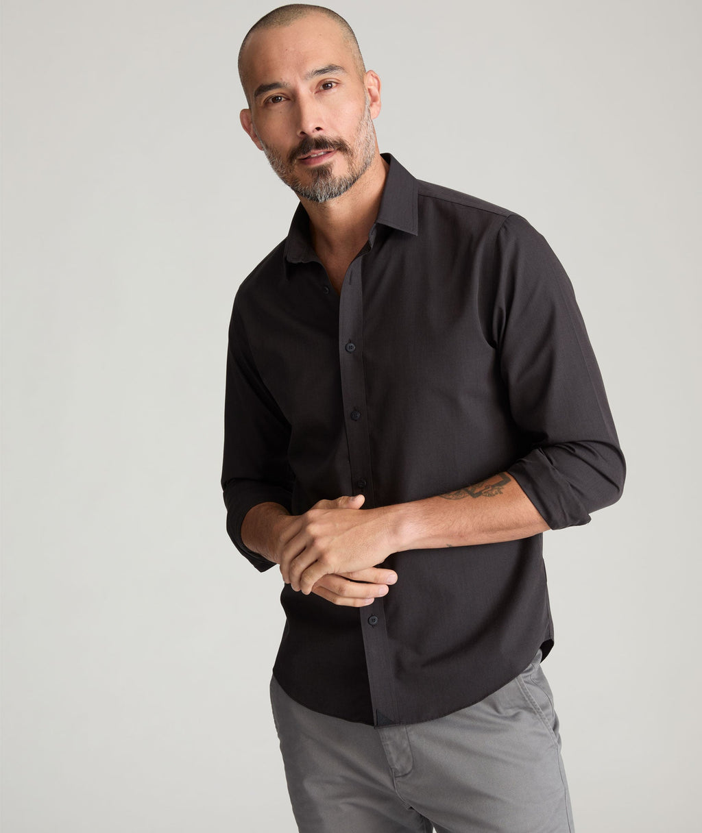 Wrinkle-Free Black Stone Shirt