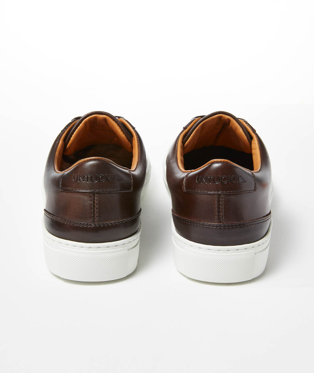 Leather Lace-Up Sneakers