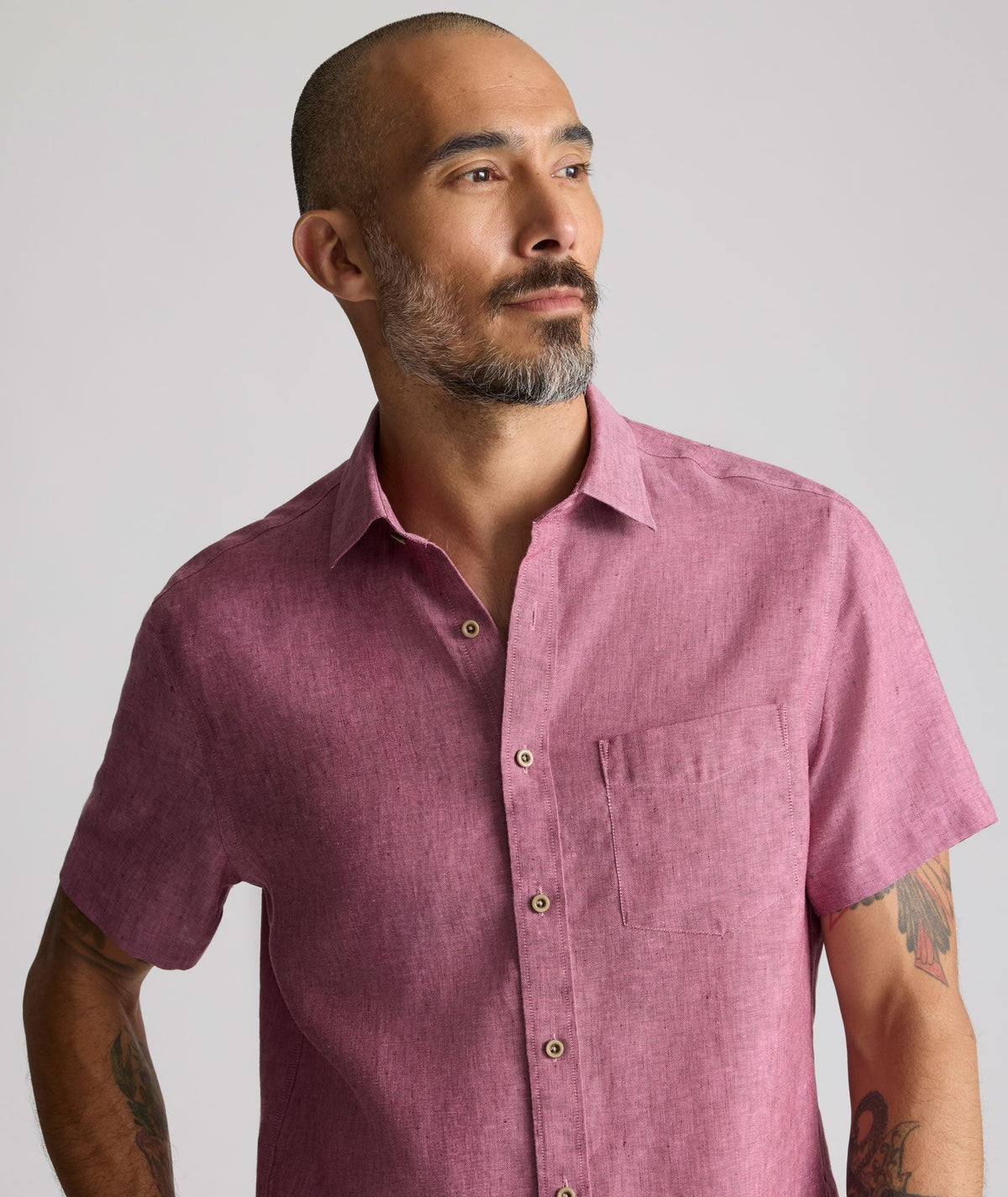Wrinkle-Resistant Linen Short-Sleeve Cameron Shirt