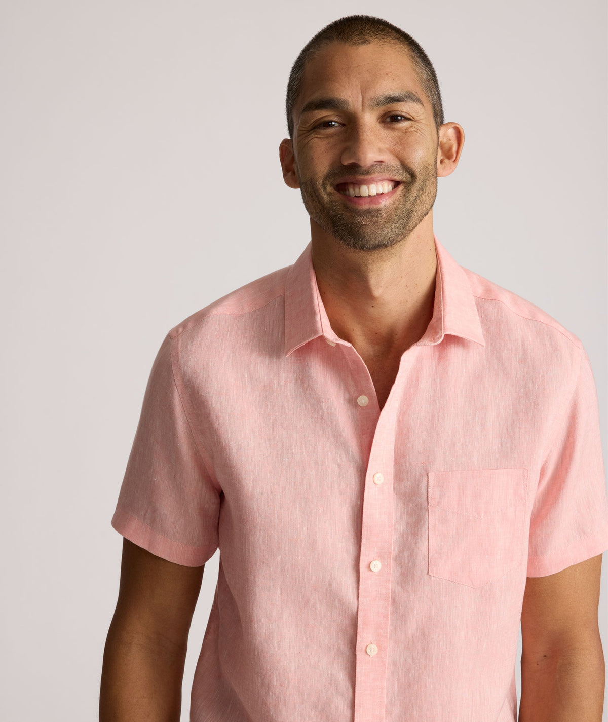 Wrinkle-Resistant Linen Short-Sleeve Cameron Shirt - FINAL SALE