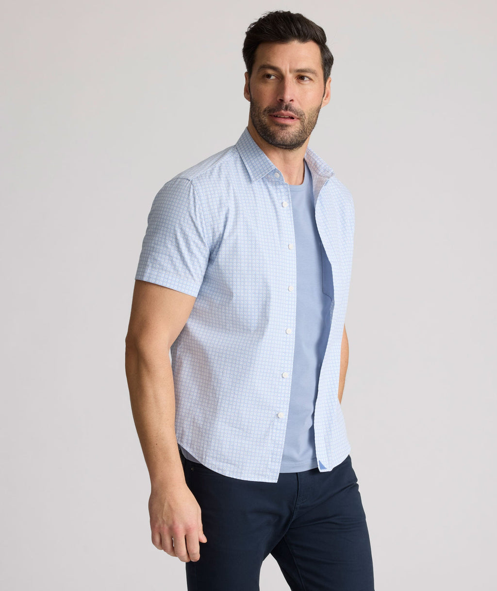 Stretch Cotton Short-Sleeve Dunbar Shirt
