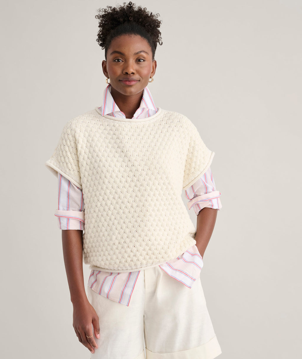Cotton Cap Sleeve Emily Sweater