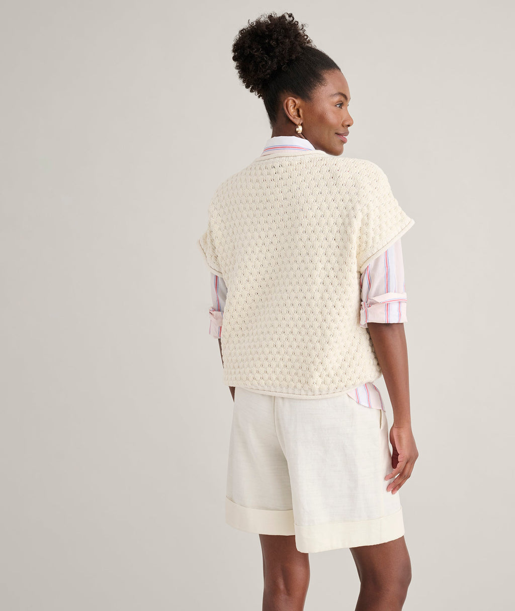 Cotton Cap Sleeve Emily Sweater