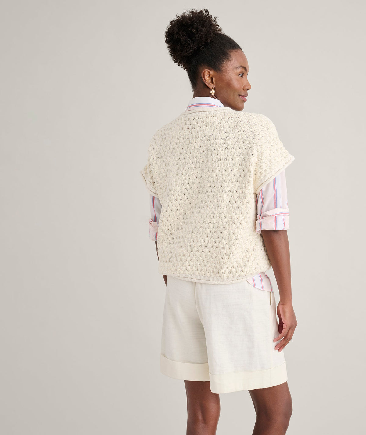 Cotton Cap Sleeve Emily Sweater