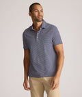 Striped Jersey Performance Polo
