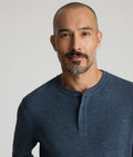 Stretch Cotton Herringbone Henley - FINAL SALE