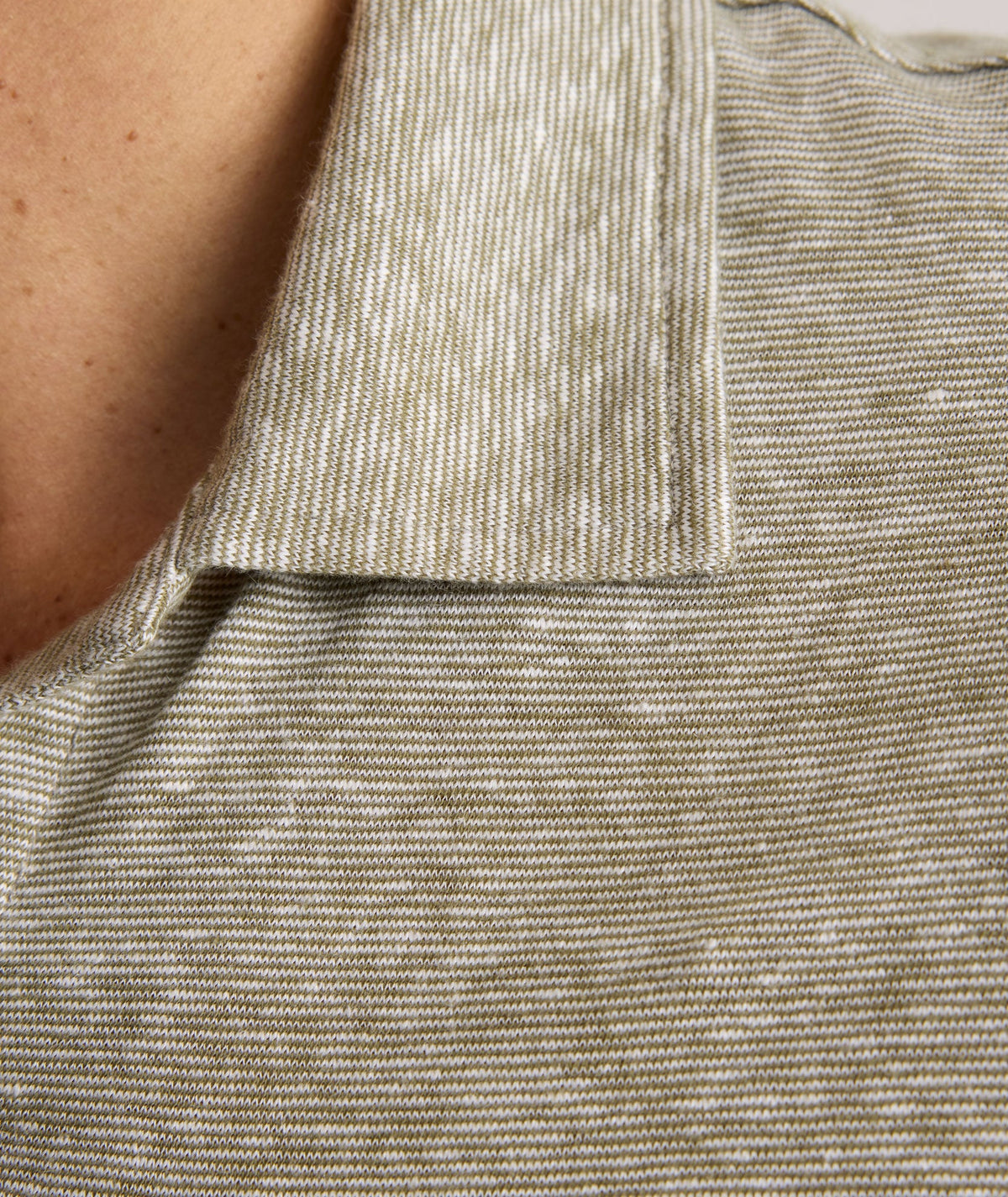 Cotton-Linen Johnny Collar Polo - FINAL SALE
