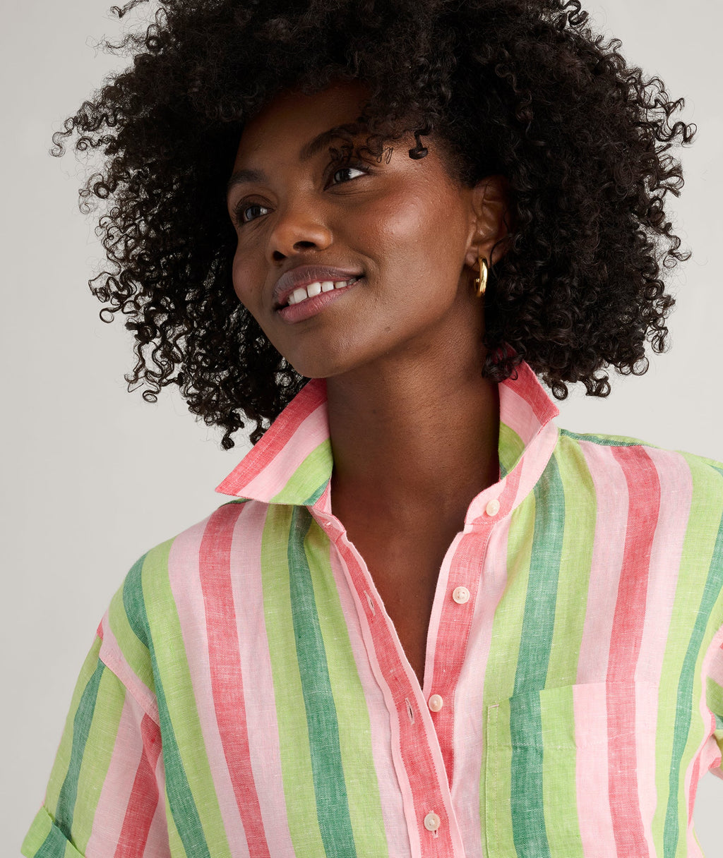 Linen Short Sleeve Juno Shirt