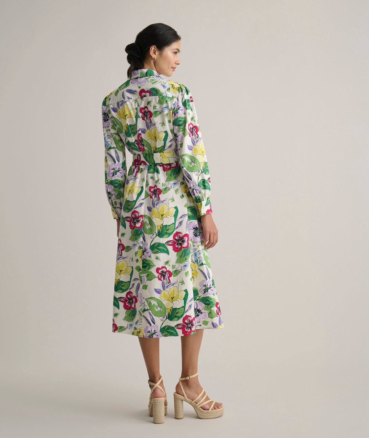 Stretch Cotton Floral Mariah Shirt Dress