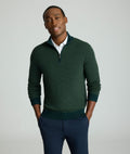 Textured Merino Wool Quarter-Zip Sweater - FINAL SALE