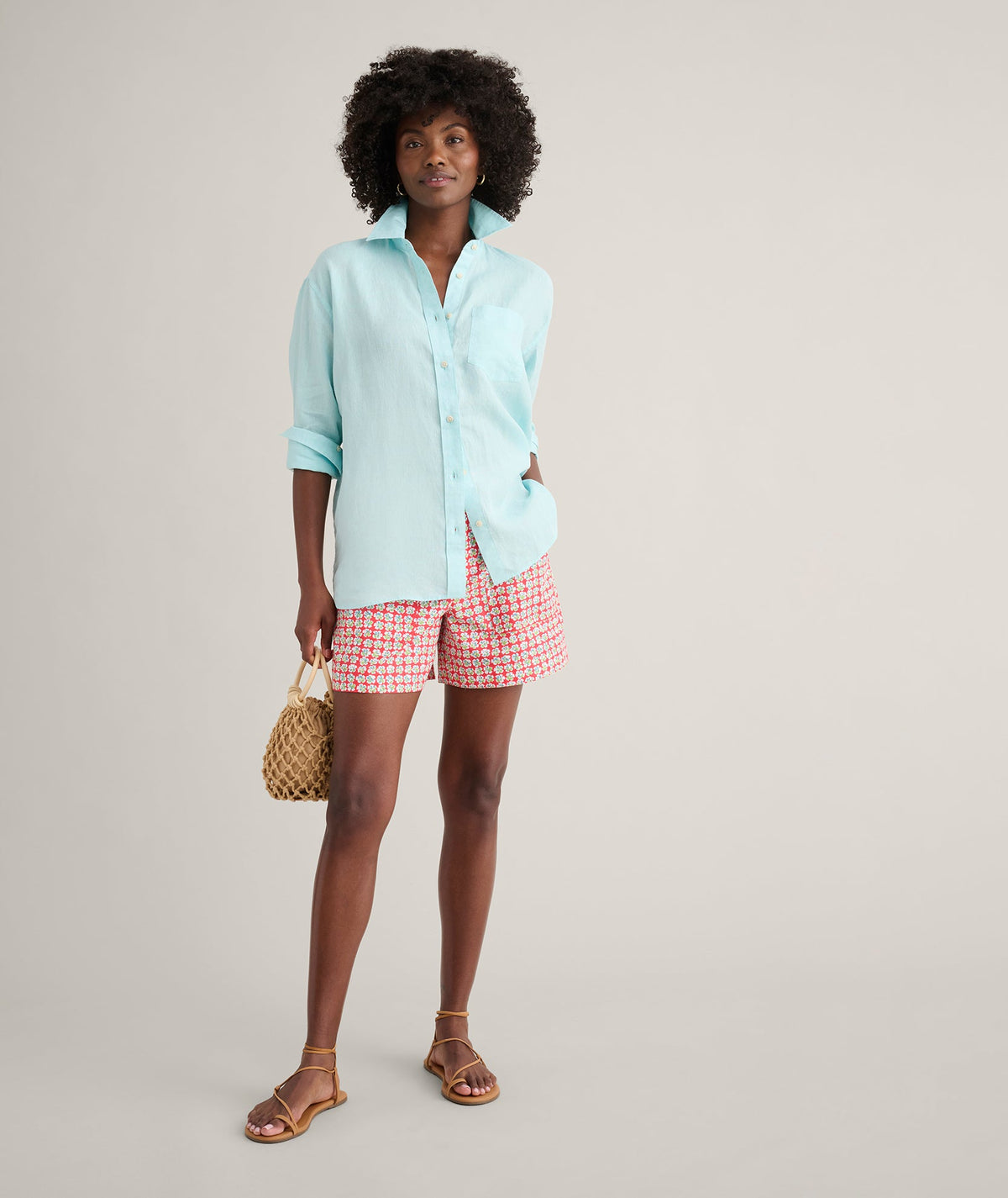 Wrinkle-Resistant Linen Relaxed Fit Melanie Shirt
