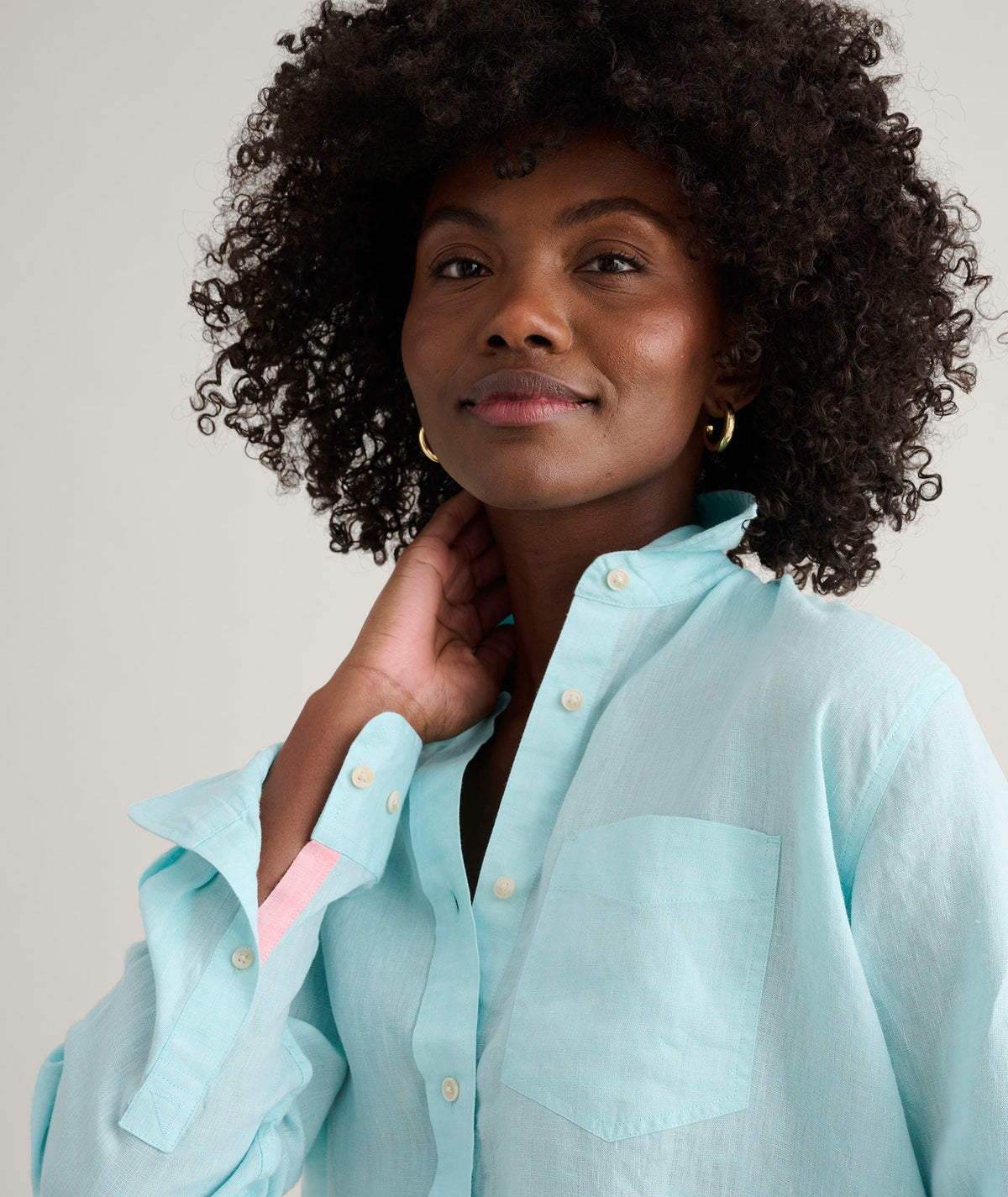 Wrinkle-Resistant Linen Relaxed Fit Melanie Shirt