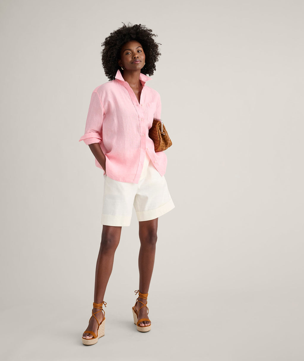 Wrinkle-Resistant Linen Relaxed Fit Melanie Shirt