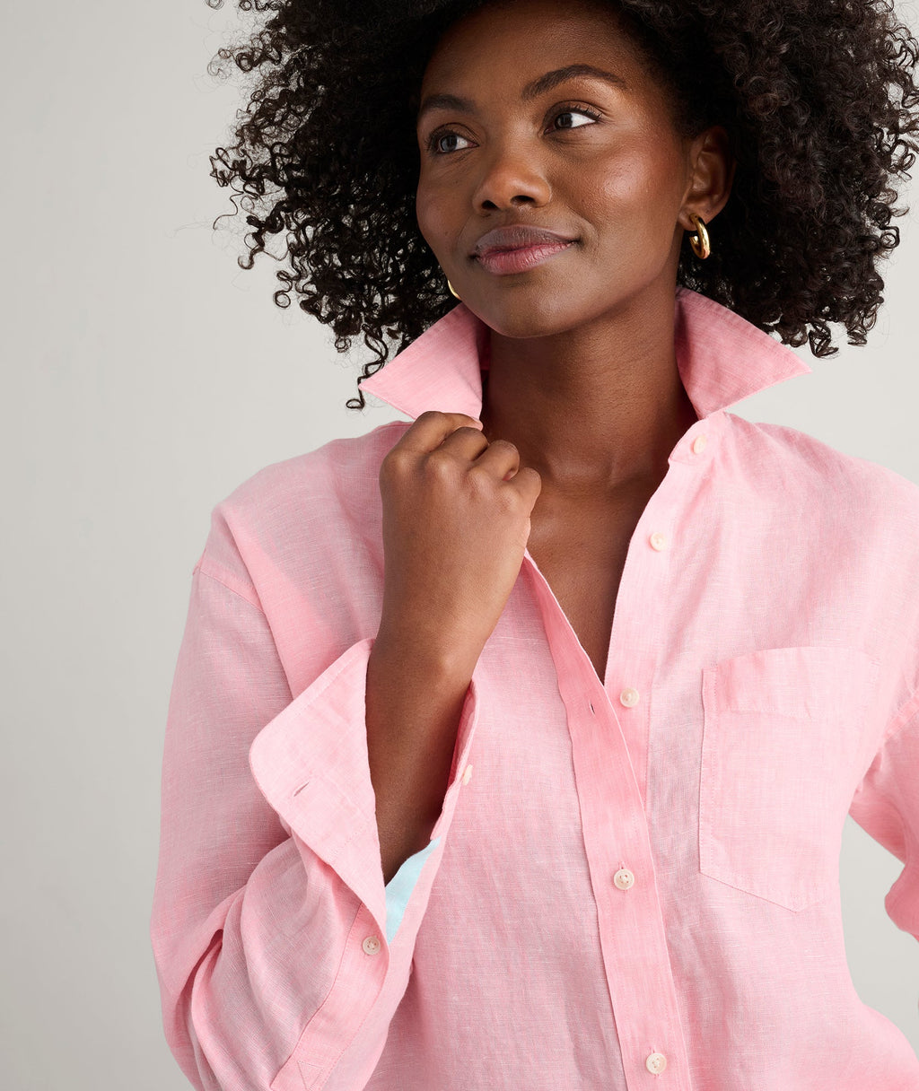 Wrinkle-Resistant Linen Relaxed Fit Melanie Shirt