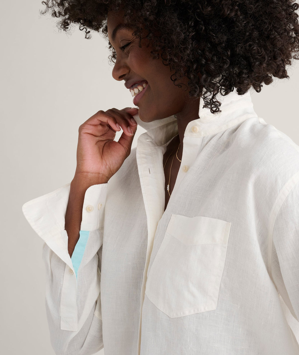 Wrinkle-Resistant Linen Relaxed Fit Melanie Shirt