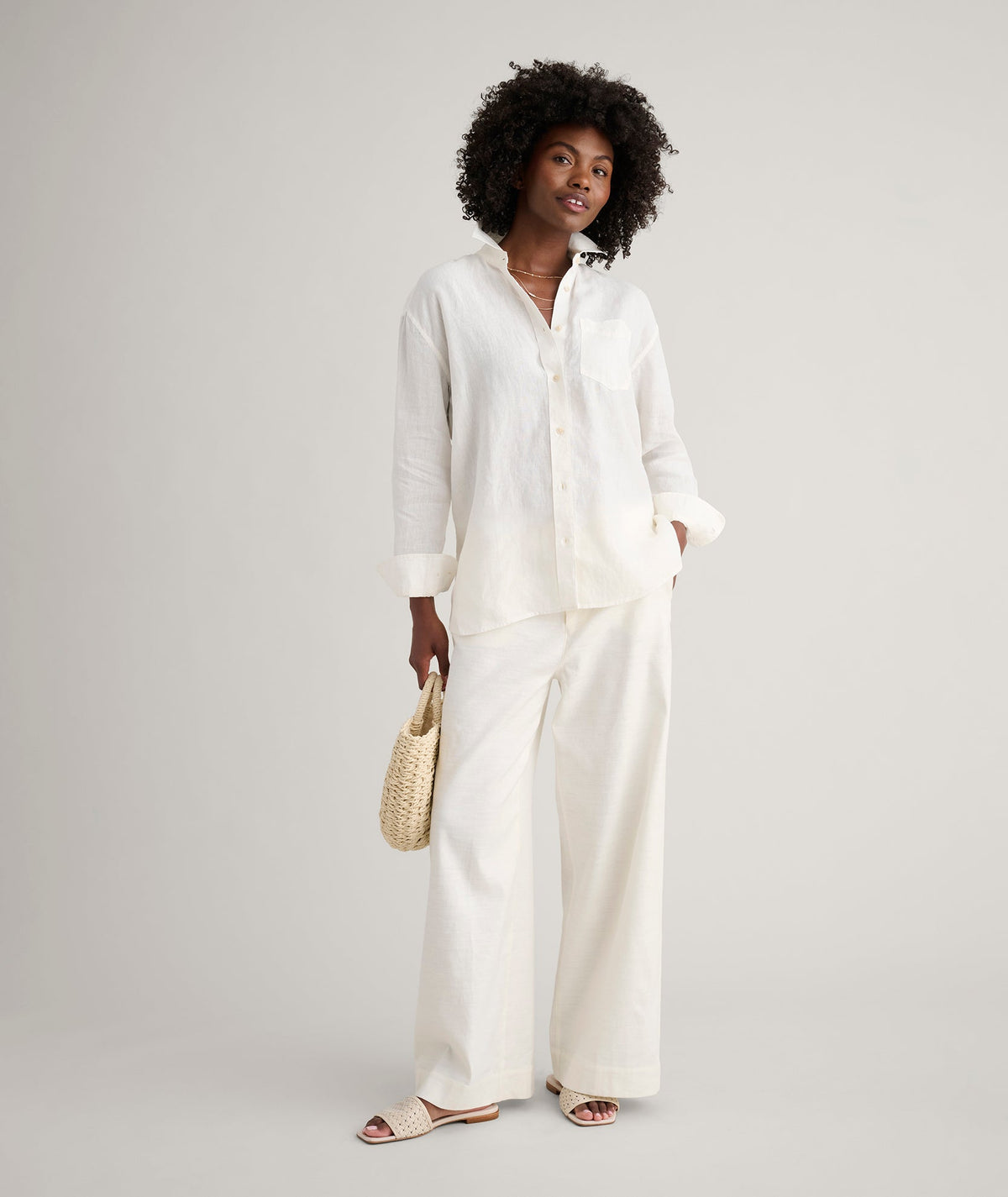 Wrinkle-Resistant Linen Relaxed Fit Melanie Shirt