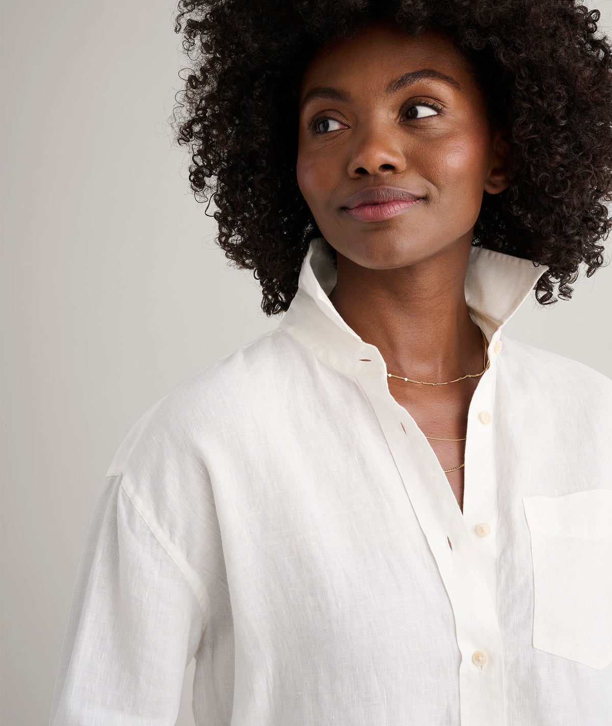 Wrinkle-Resistant Linen Relaxed Fit Melanie Shirt