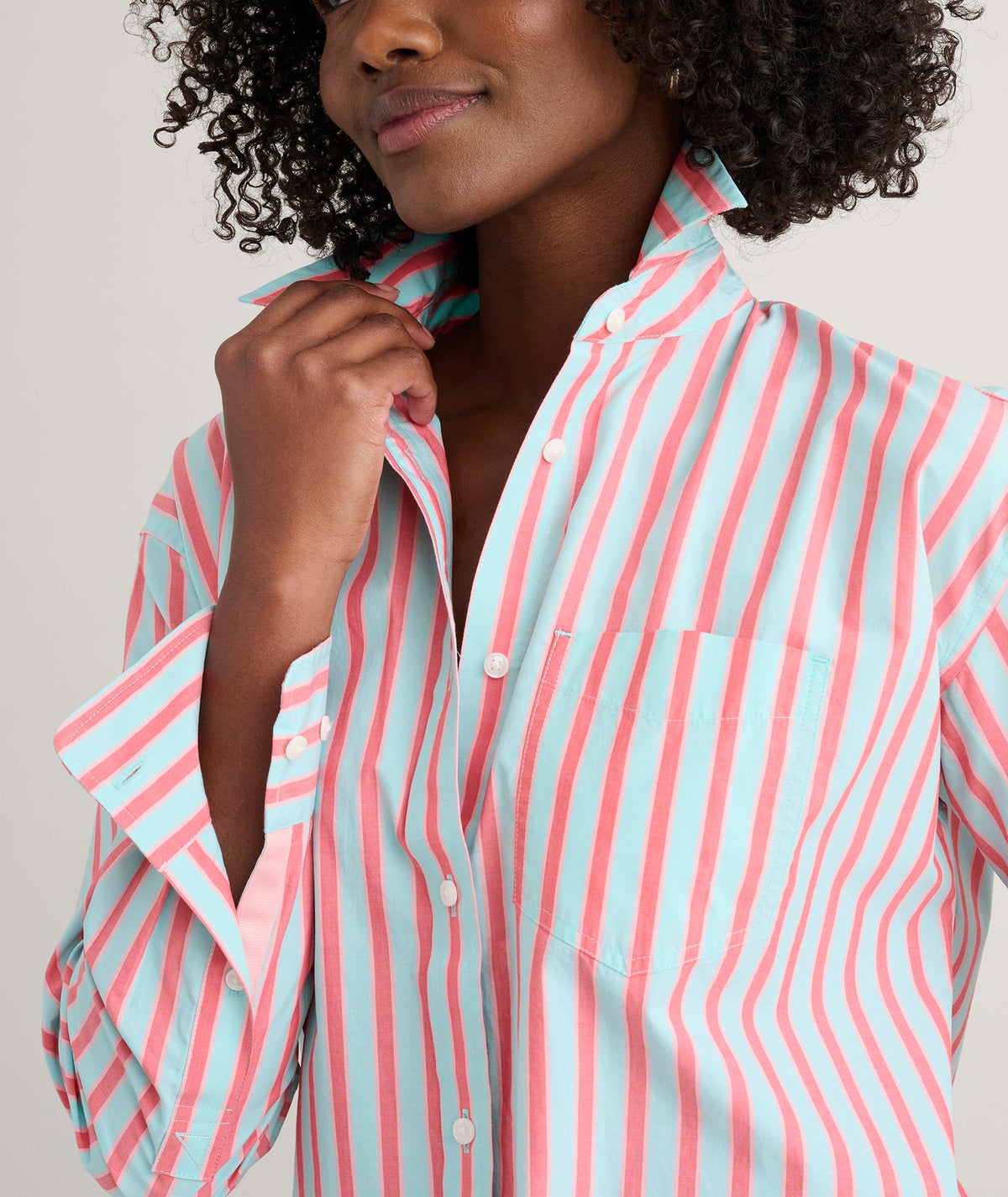 Wrinkle-Free Stretch Cotton Relaxed Fit Melanie Shirt