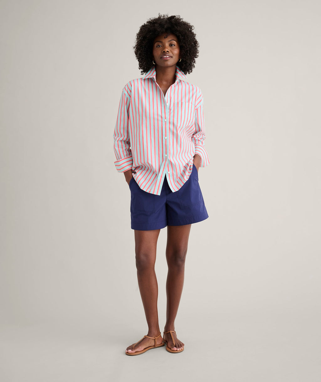 Wrinkle-Free Stretch Cotton Relaxed Fit Melanie Shirt