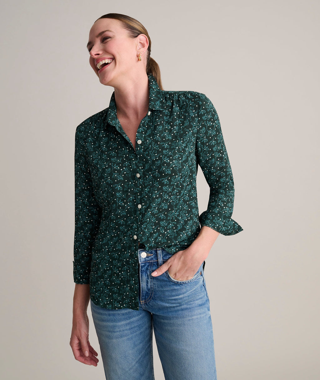 Holly Print Natalie Shirt