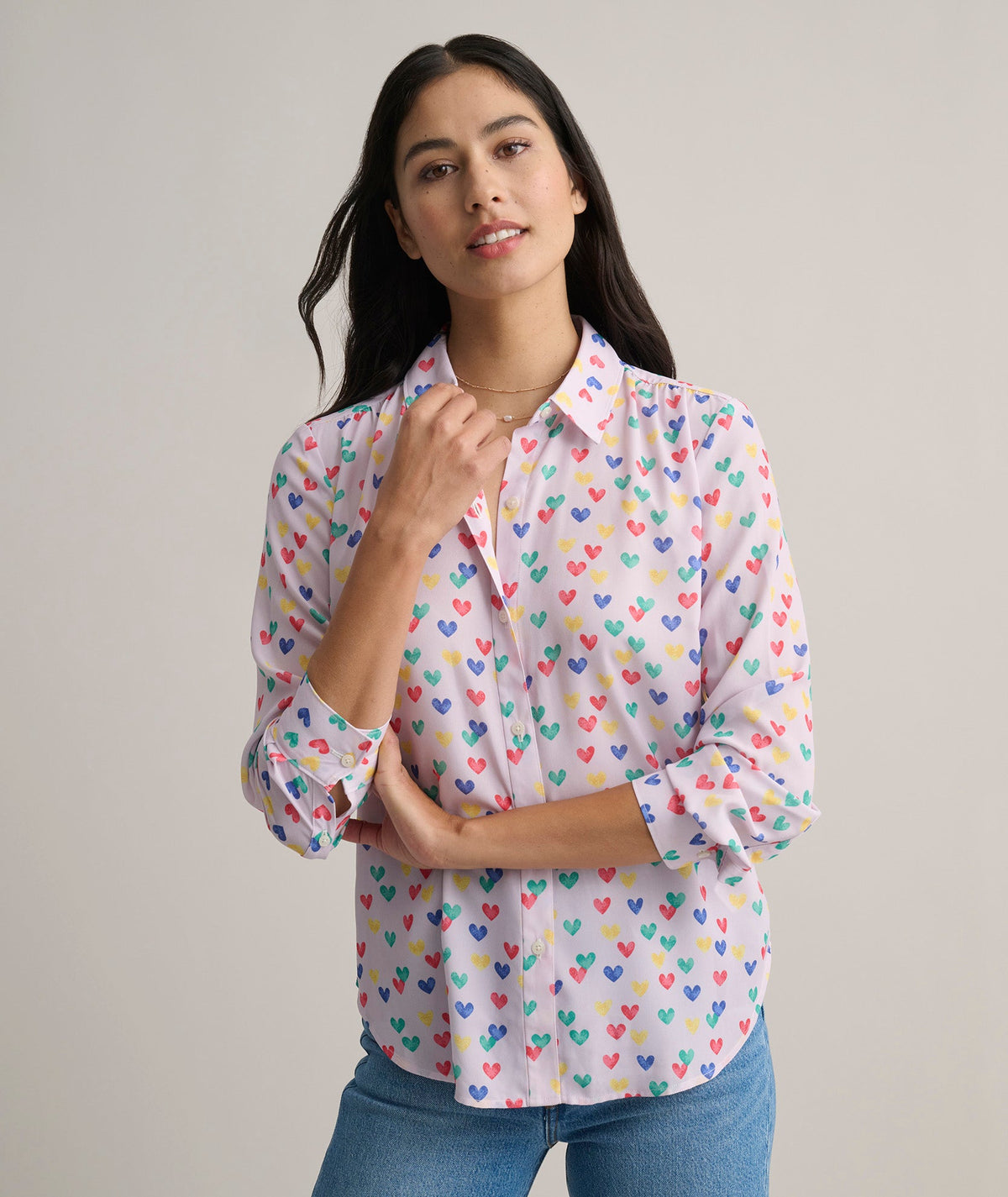 Printed Hearts Natalie Shirt