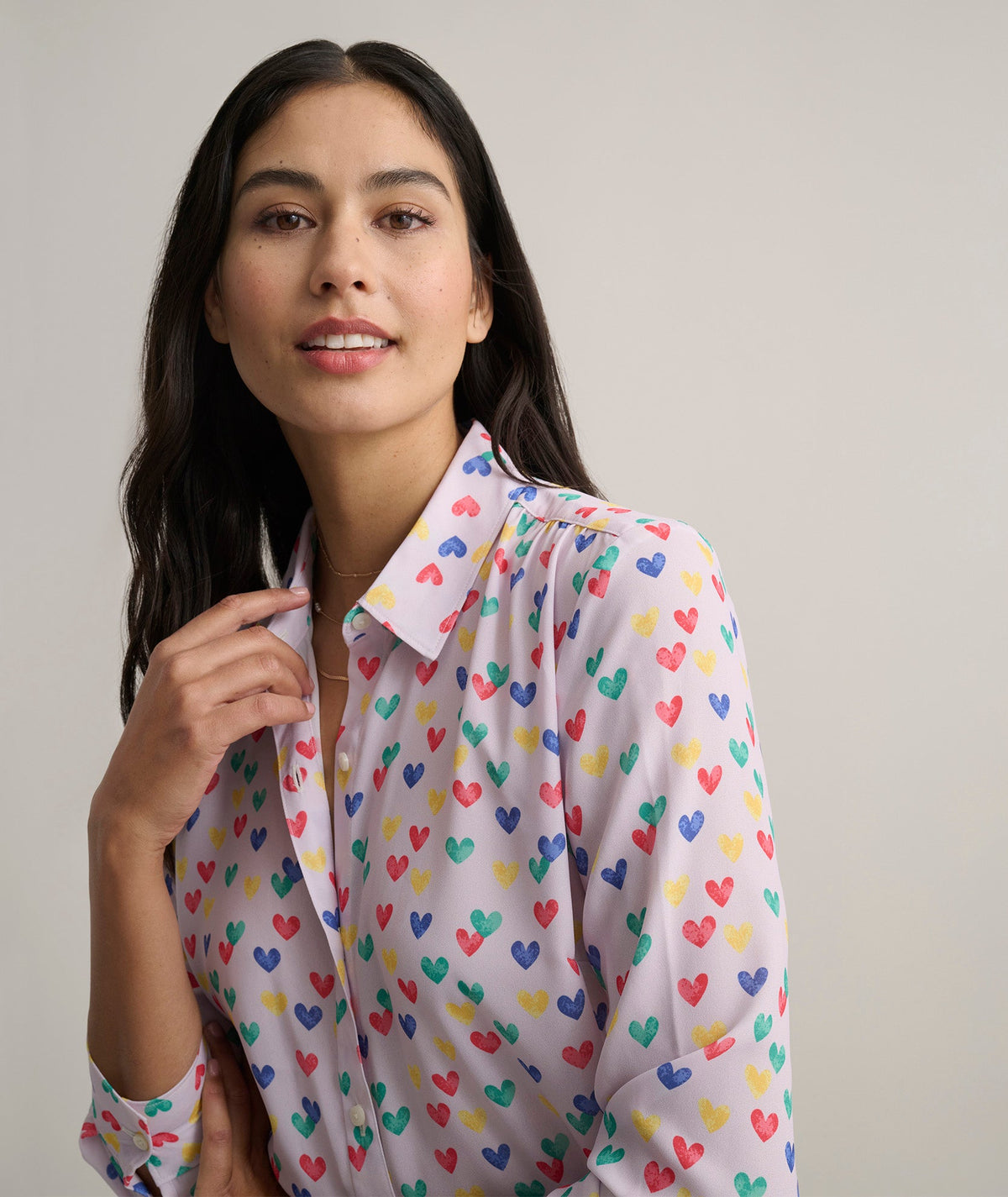 Printed Hearts Natalie Shirt