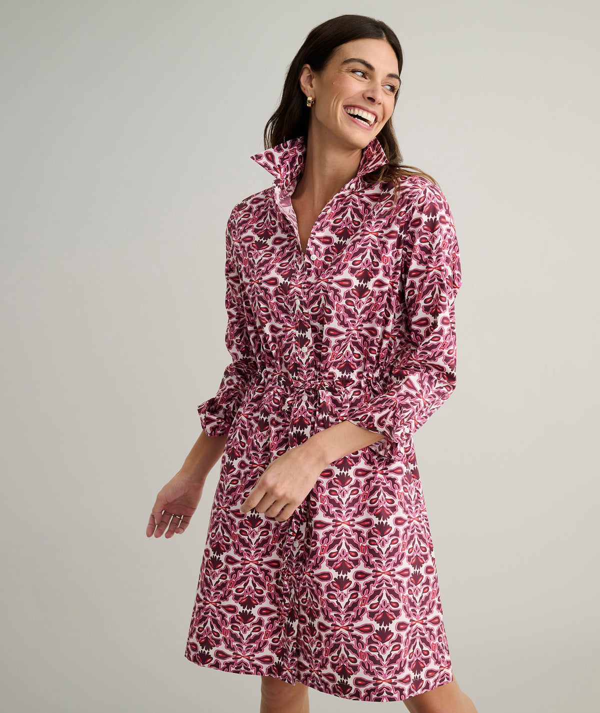 Stretch Poplin Taylor Shirtdress