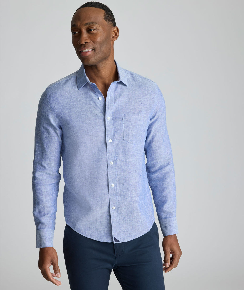 Wrinkle-Resistant Linen Vin Santo Shirt