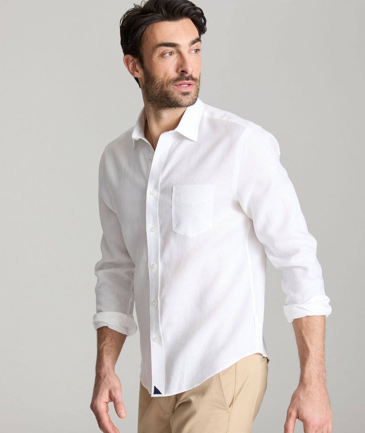 Wrinkle-Resistant Linen Vin Santo Shirt