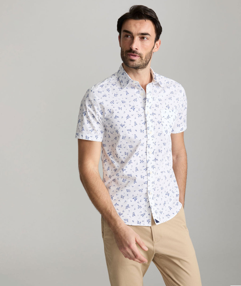 Stretch Cotton Short-Sleeve Ward Shirt - FINAL SALE