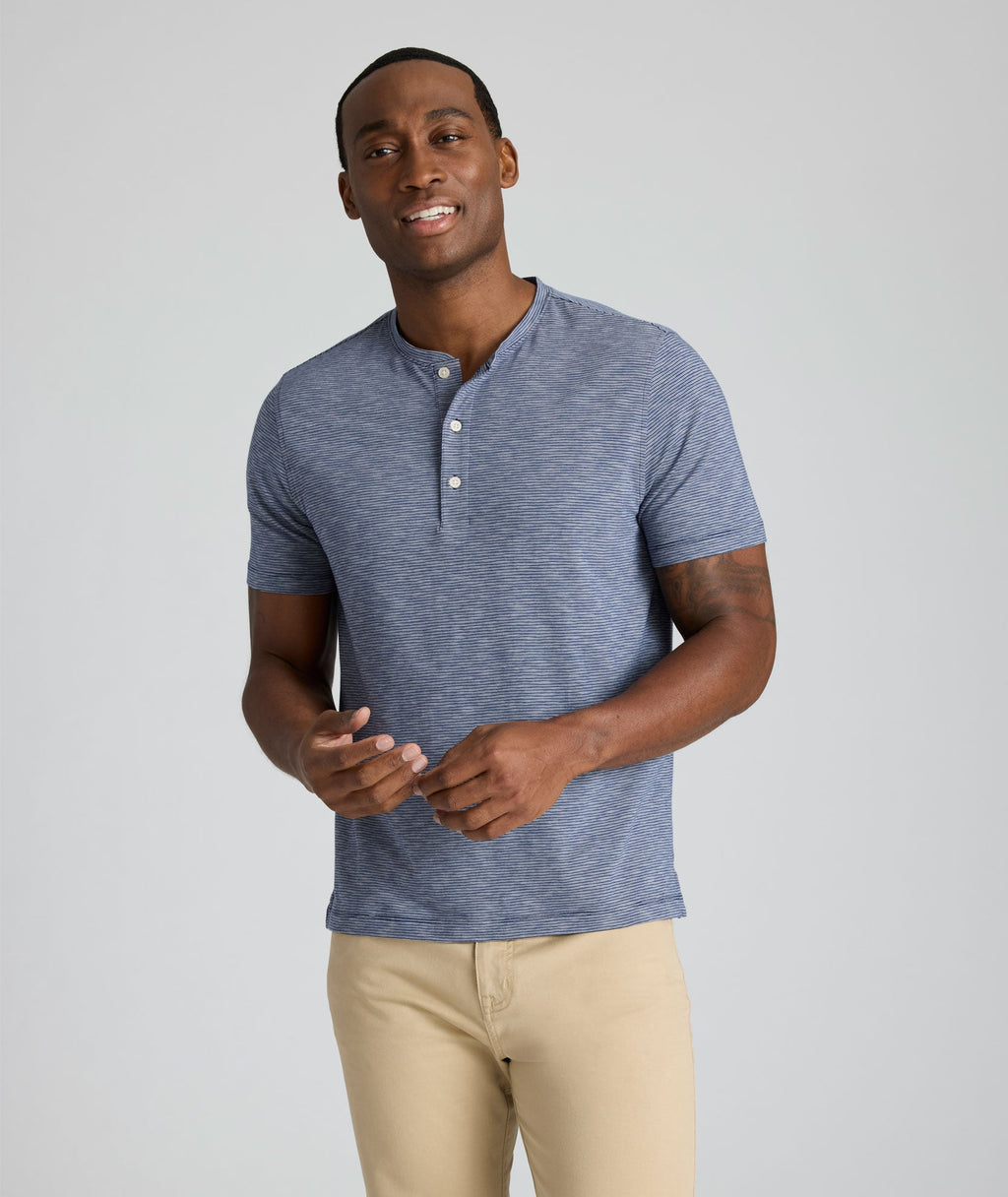 Jersey Slub Short-Sleeve Henley - FINAL SALE