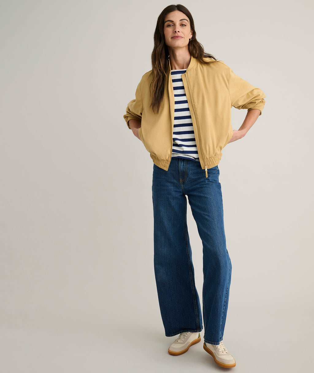 Faux Suede Zadie Bomber Jacket