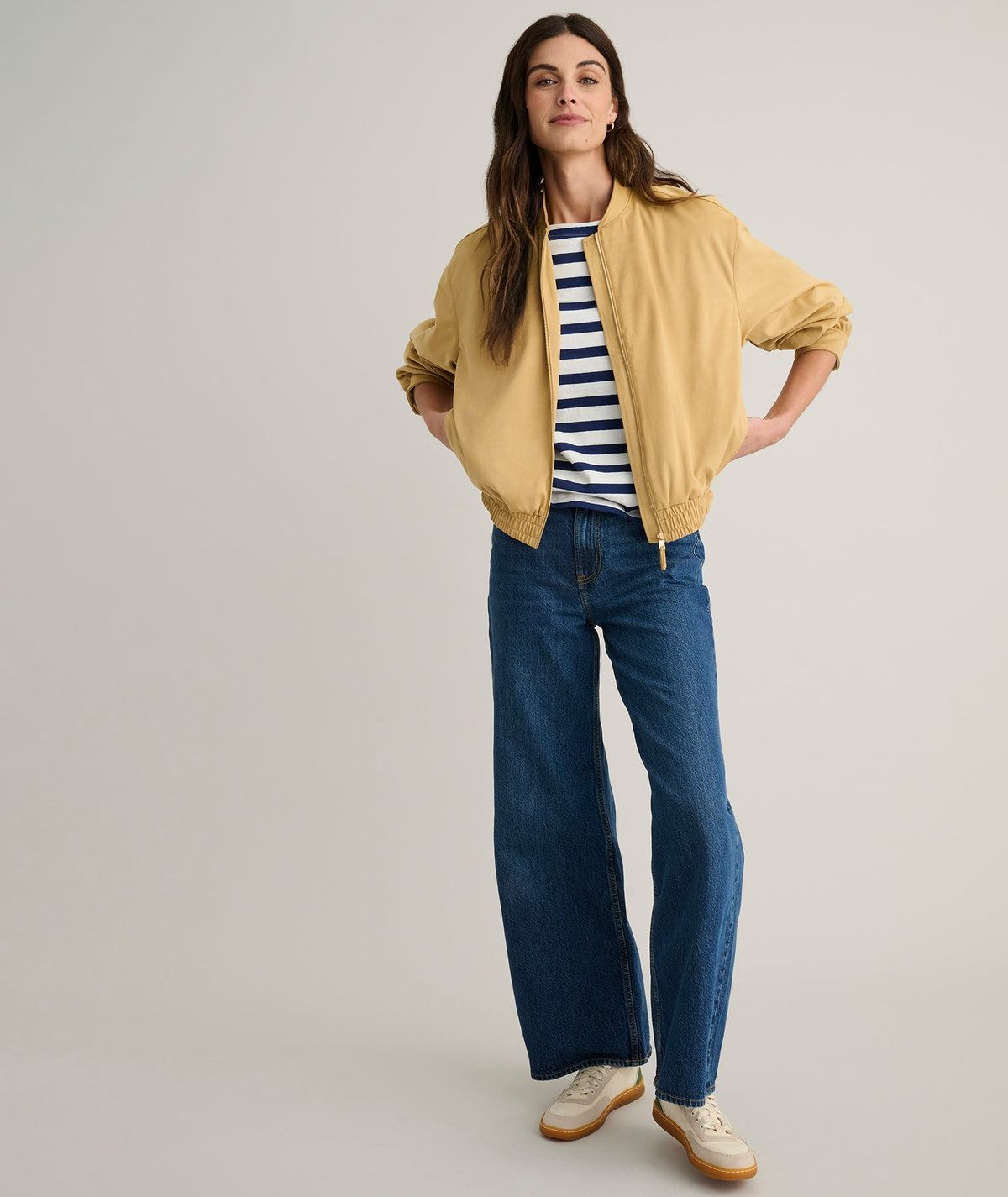 Faux Suede Zadie Bomber Jacket