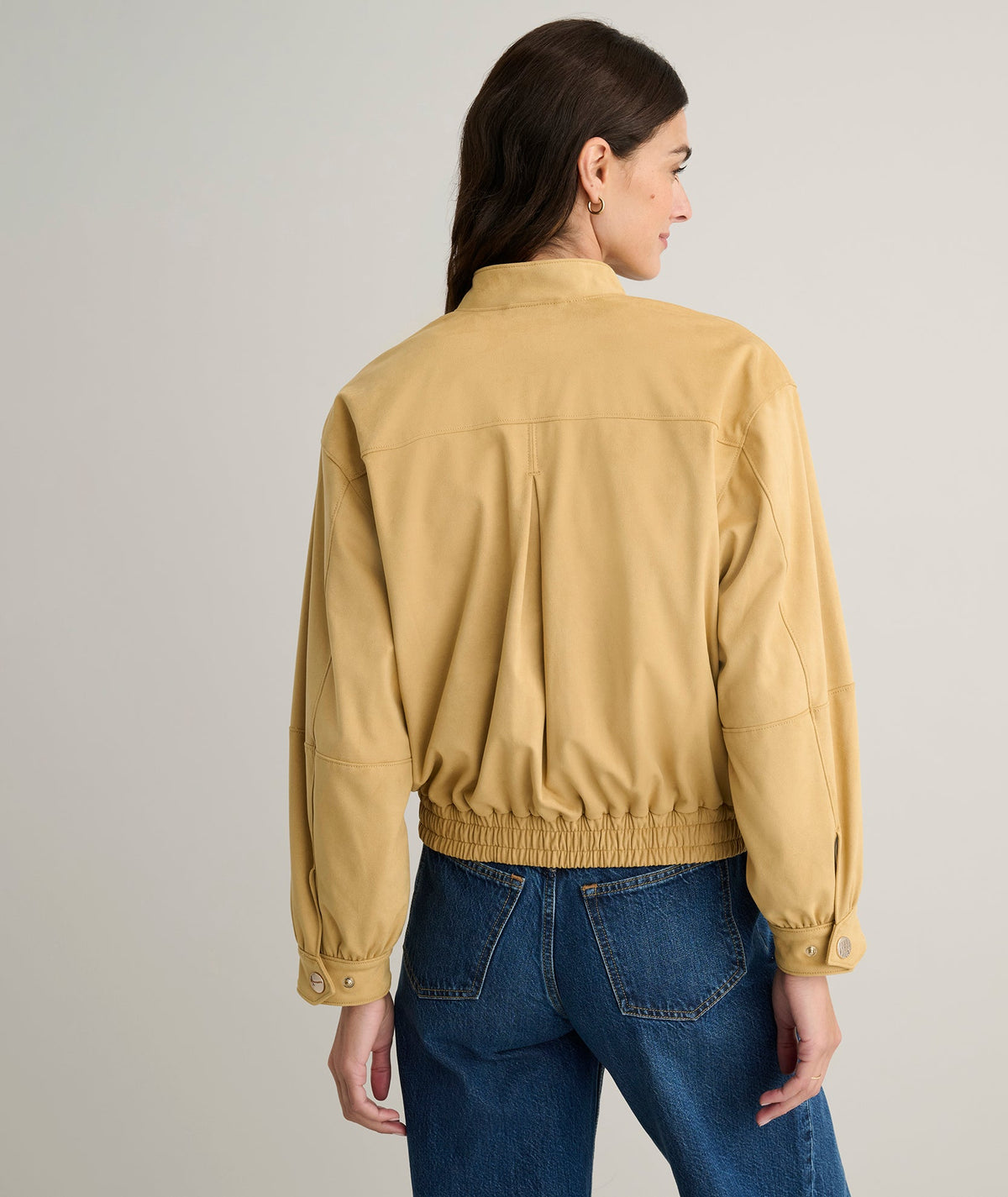Faux Suede Zadie Bomber Jacket