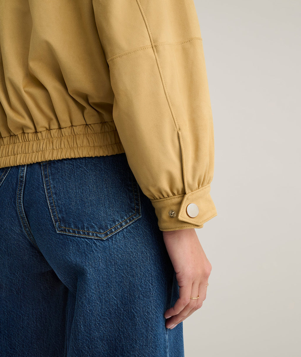 Faux Suede Zadie Bomber Jacket
